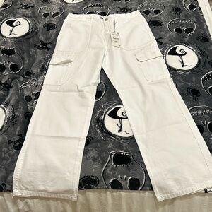 Zara - White Cargo Pants - 12